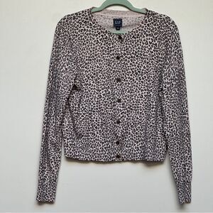 Gap Heart Print Cardigan Size Large